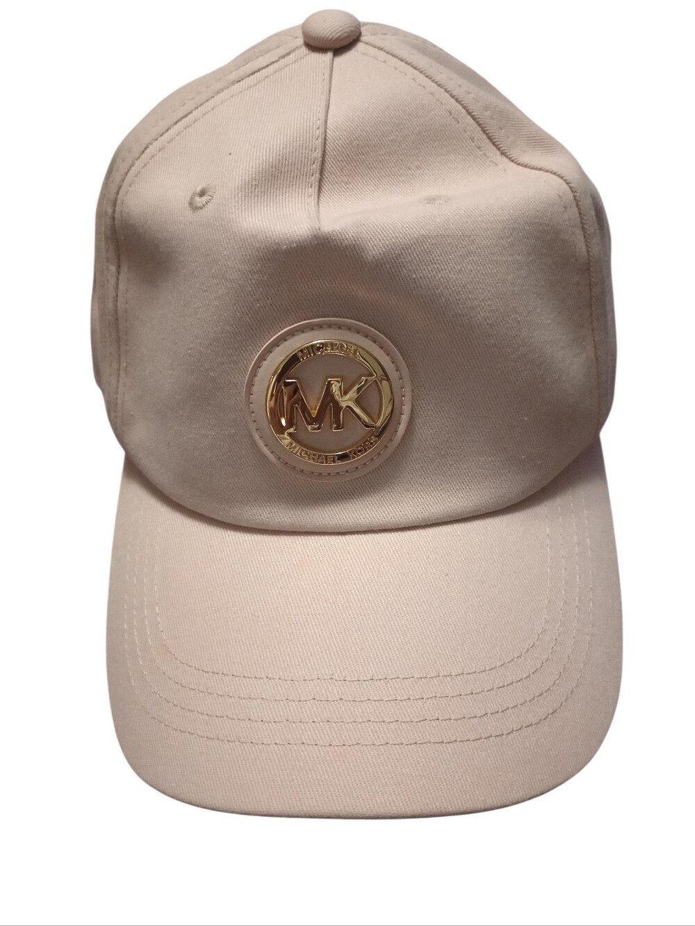 Michael Kors Light Pink Baseball Cap with Gold MK Emblem, NWT